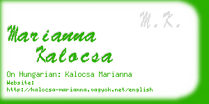 marianna kalocsa business card